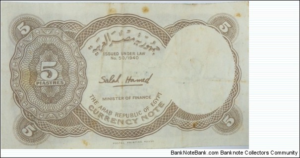 Banknote from Egypt year 1987