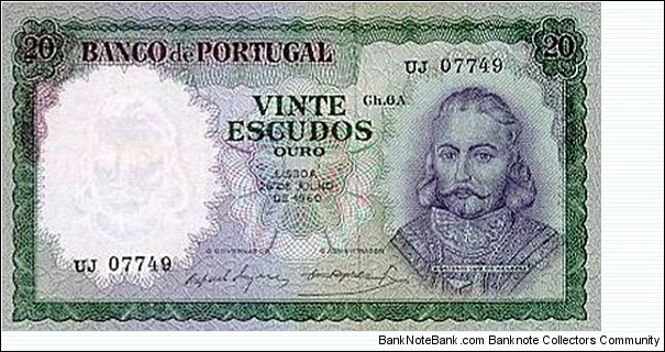 20 Escudos Banknote