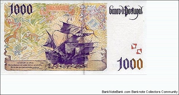 Banknote from Portugal year 1998