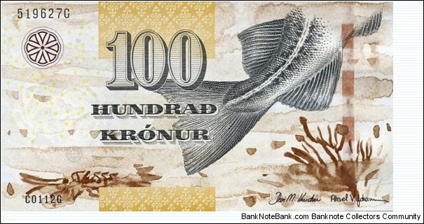 Faroe Islands 100 Krónur Banknote