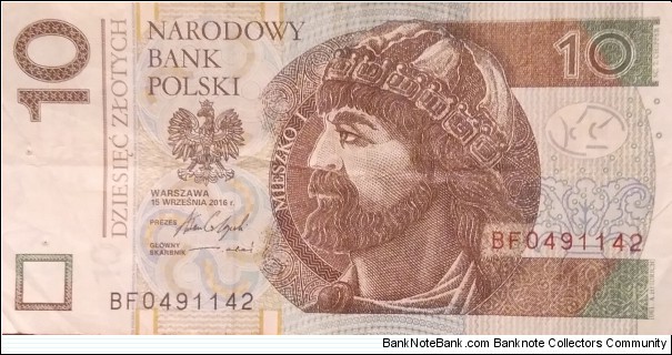 Poland 10 Złotych Banknote