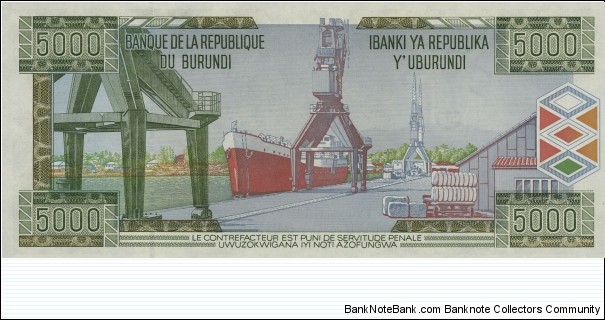 Banknote from Burundi year 2003