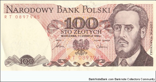 Poland 100 zlotych 1988
 Banknote