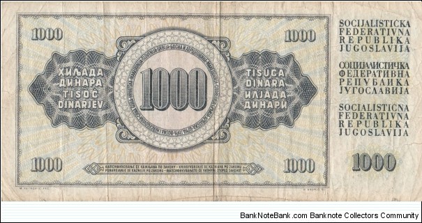 Banknote from Yugoslavia year 1981