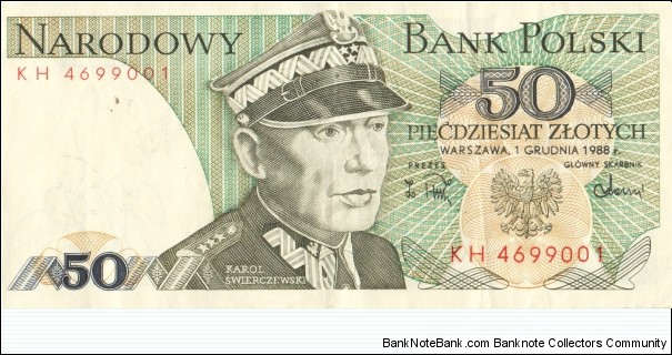 Poland 50 zlotych 1988 Banknote