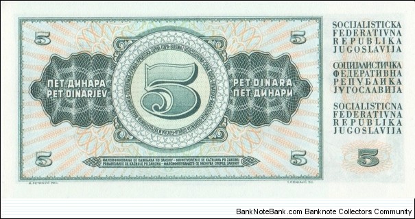 Banknote from Yugoslavia year 1968