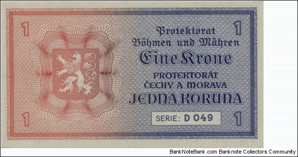 Banknote from Czech Republic year 1940