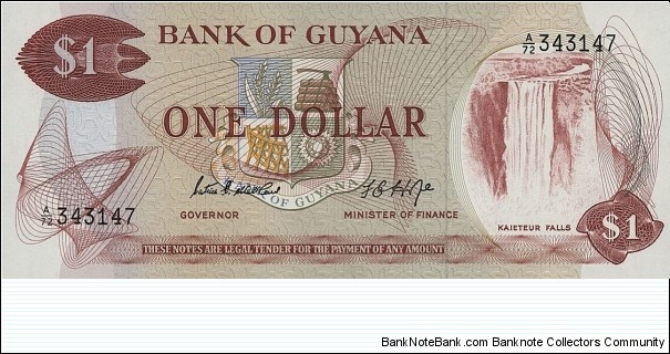 Guyana 1 Dollar
(1966-1992) Banknote