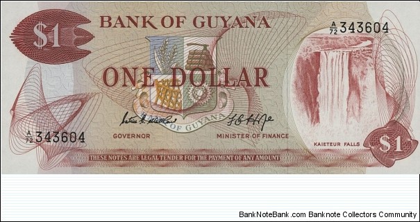 Guyana 1 Dollar
(1966-1992) Banknote