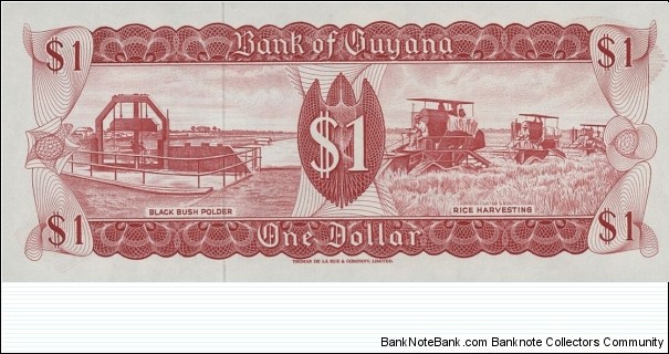 Banknote from Guyana year 1966