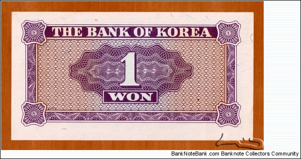 Banknote from Korea - South year 1962