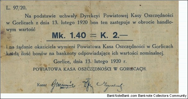 Banknote from Poland year 1920