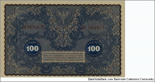 Banknote from Poland year 1919