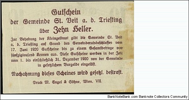 Banknote from Austria year 1920