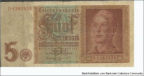 5 Reichsmark Banknote