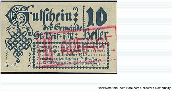 Banknote from Austria year 1920