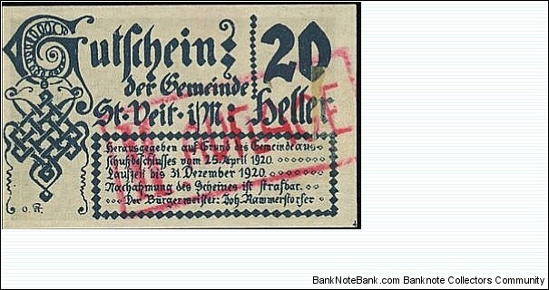 Banknote from Austria year 1920