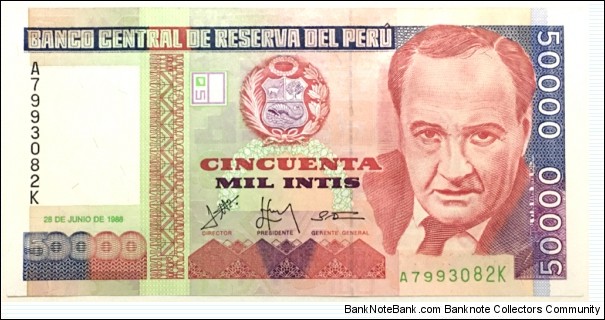 50.000 Intis Banknote