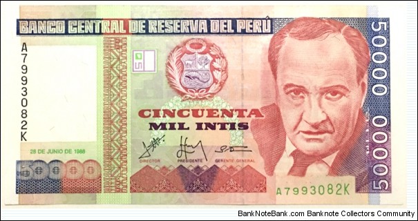 50.000 Intis Banknote