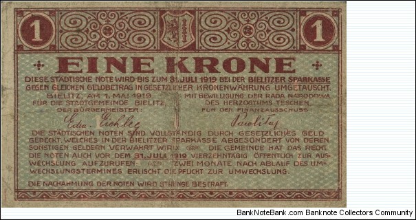 Banknote from Poland year 1919