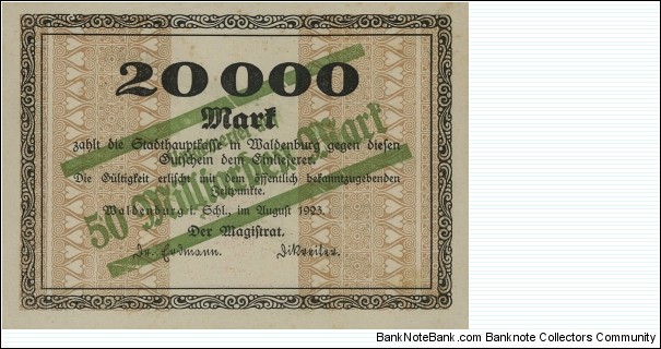 Banknote from Germany year 1923