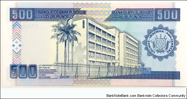 Banknote from Burundi year 1995