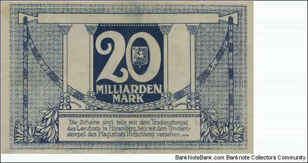 Banknote from Germany year 1923