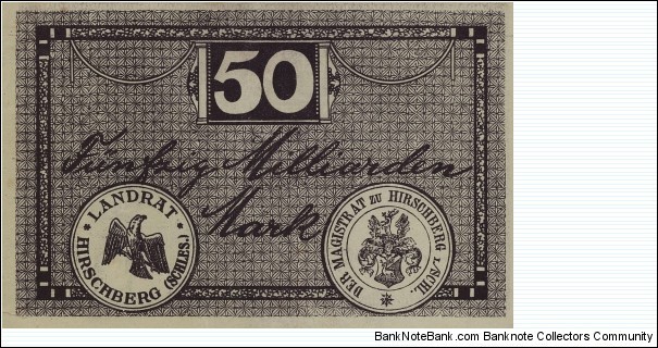 Banknote from Germany year 1923