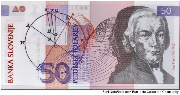 P-13 50 Tolarjev Banknote