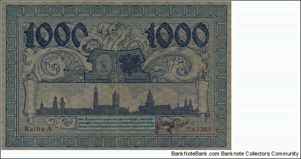 Banknote from Germany year 1922