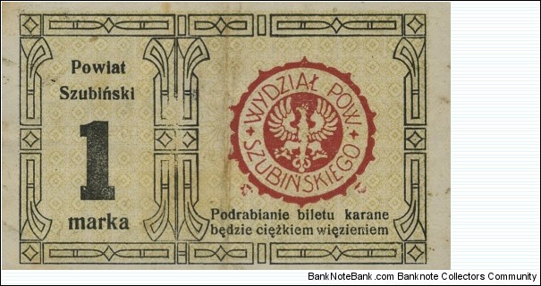 Banknote from Poland year 1919