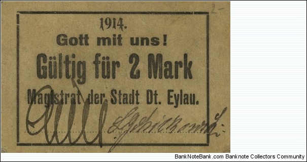 2 Mark - Eylau/Iława Banknote