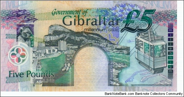 Banknote from Gibraltar year 2000