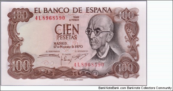 P-152 100 Pesetas Banknote