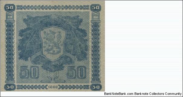 Banknote from Finland year 1939