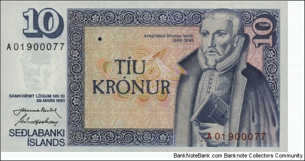 10 Krónur Banknote