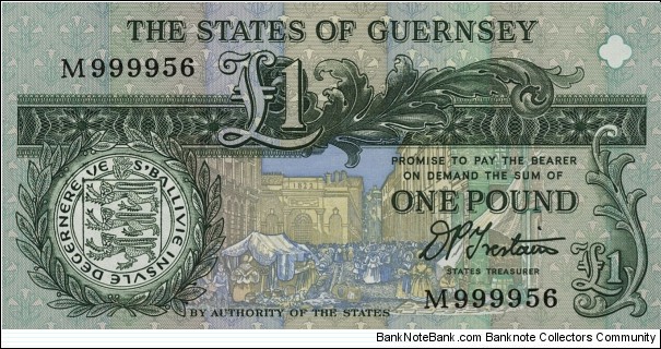 Banknote from Guernsey year 1991