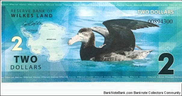 2 Dollars (Wilkes Land / Australian Antarctic Territory) Banknote