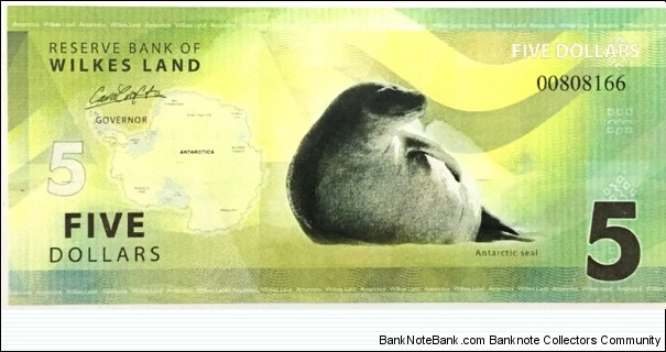 5 Dollars (Wilkes Land / Australian Antarctic Territory) Banknote