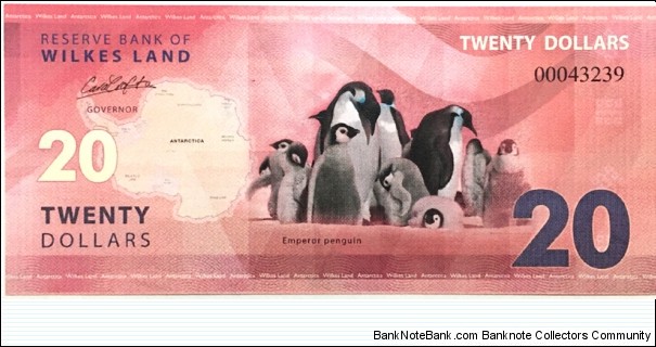 20 Dollars (Wilkes Land / Australian Antarctic Territory) Banknote