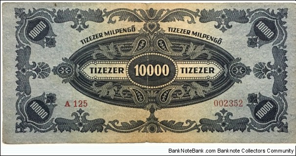 Banknote from Hungary year 1946