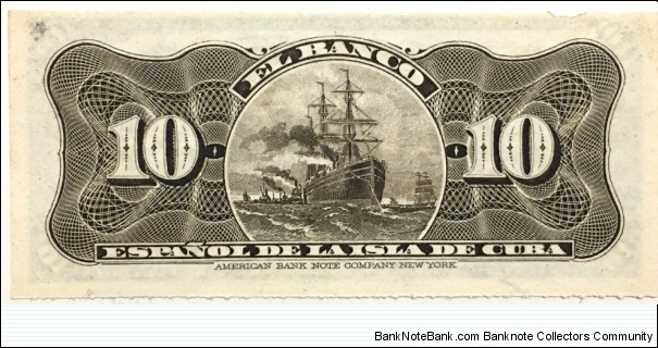 Banknote from Cuba year 1897