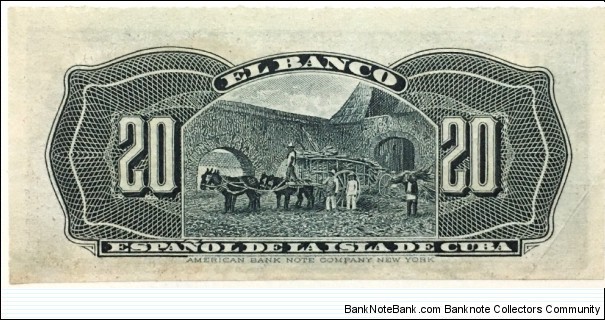 Banknote from Cuba year 1897