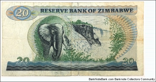 Banknote from Zimbabwe year 1983