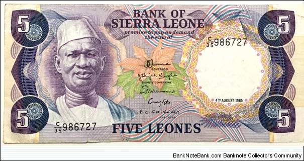 5 Leones Banknote