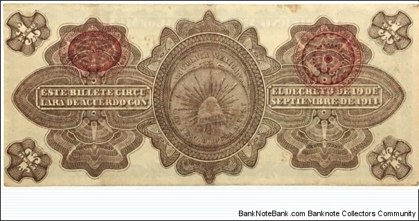 Banknote from Mexico year 1914