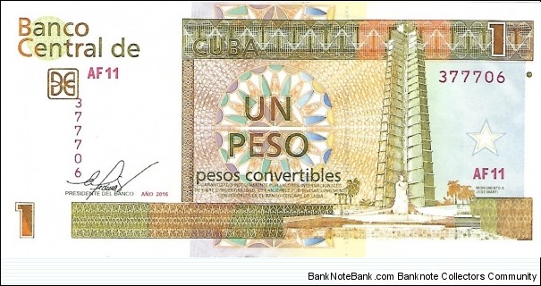 CUBA 1 Peso Convertible
 Banknote
