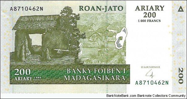 MADAGASCAR 200 Ariary
 Banknote