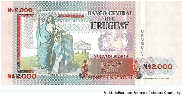 Banknote from Uruguay year 1989