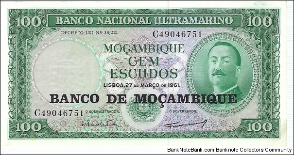 MOZAMBIQUE 100 Escudos
 Banknote